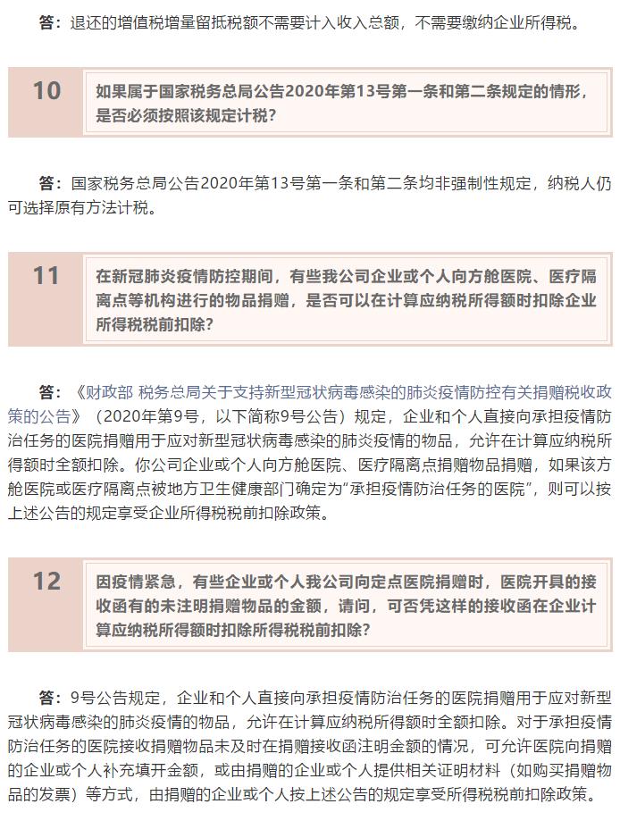 疫情期间税收优惠政策概览 疫情期间税收优惠政策概览