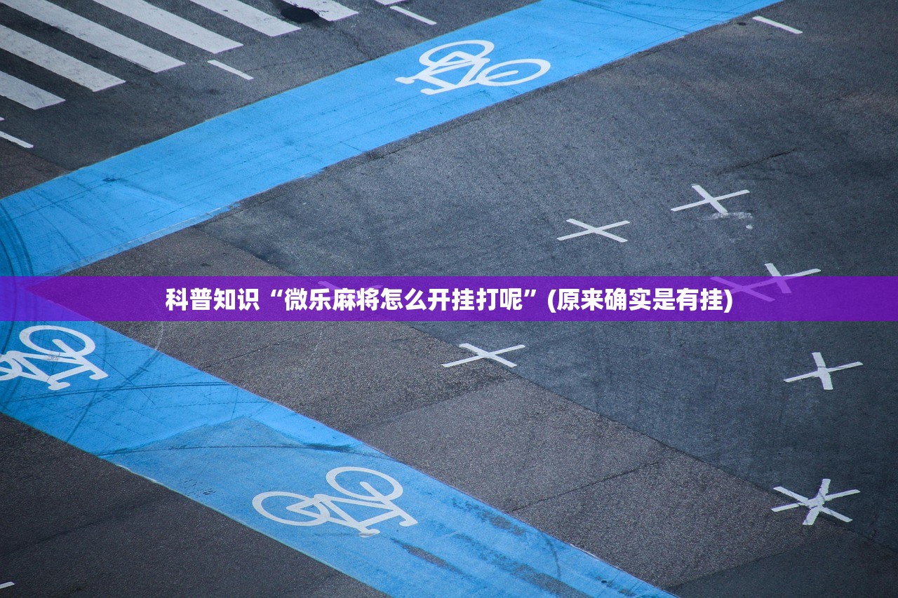 科普知识“微乐麻将怎么开挂打呢”(原来确实是有挂)