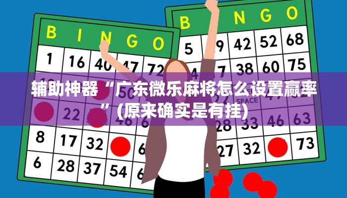 辅助神器“广东微乐麻将怎么设置赢率”(原来确实是有挂)