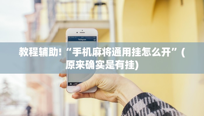 教程辅助!“手机麻将通用挂怎么开”(原来确实是有挂)