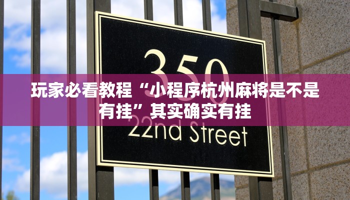 玩家必看教程“小程序杭州麻将是不是有挂”其实确实有挂