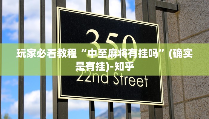 玩家必看教程“中至麻将有挂吗”(确实是有挂)-知乎