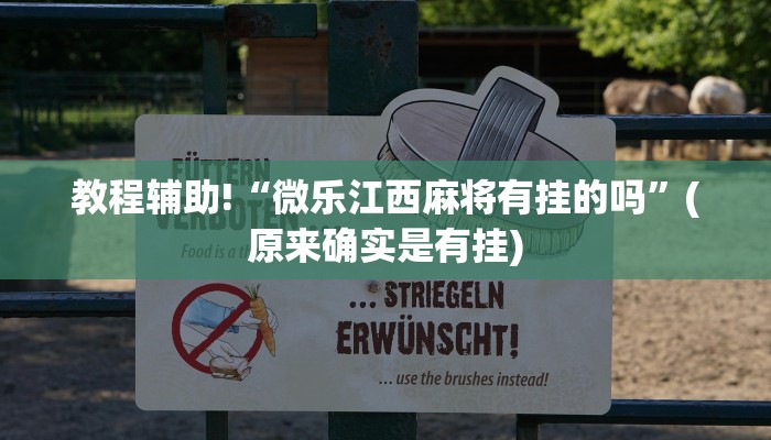 教程辅助!“微乐江西麻将有挂的吗”(原来确实是有挂)
