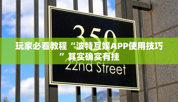 玩家必看教程“波特互娱APP使用技巧”其实确实有挂