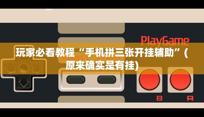 玩家必看教程“手机拼三张开挂辅助”(原来确实是有挂)