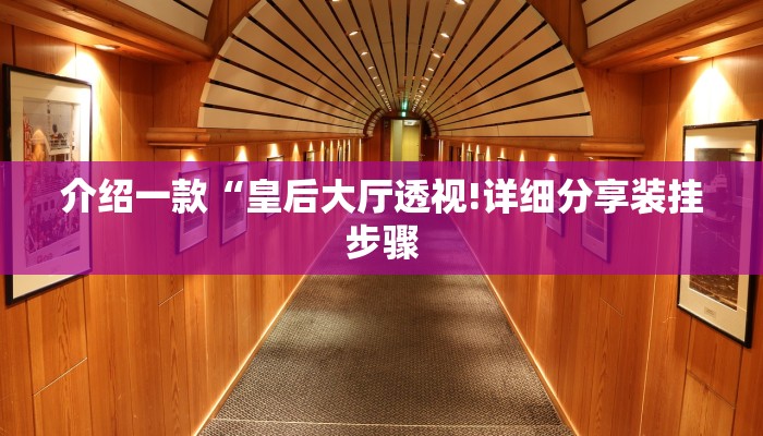 介绍一款“皇后大厅透视!详细分享装挂步骤