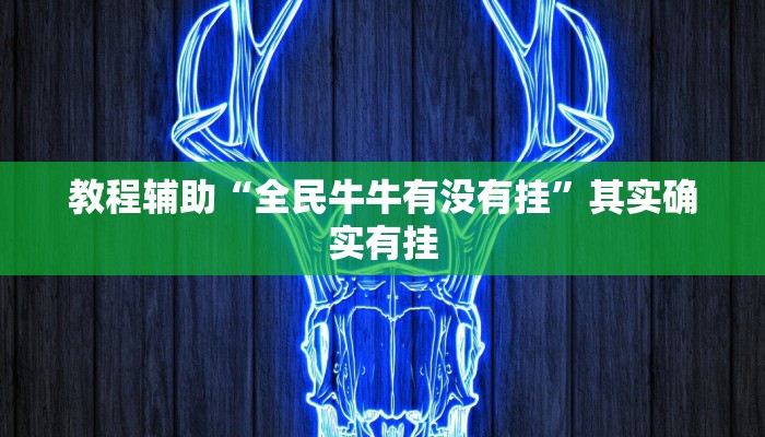 教程辅助“全民牛牛有没有挂”其实确实有挂
