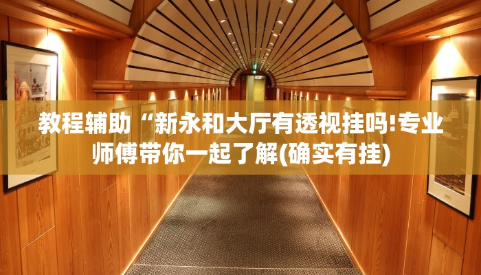 教程辅助“新永和大厅有透视挂吗!专业师傅带你一起了解(确实有挂)