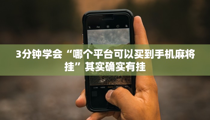 3分钟学会“哪个平台可以买到手机麻将挂”其实确实有挂