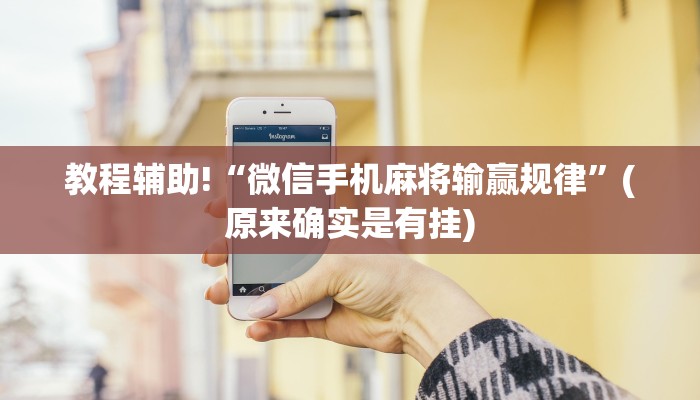 教程辅助!“微信手机麻将输赢规律”(原来确实是有挂)