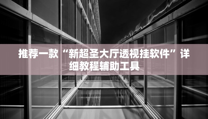 推荐一款“新超圣大厅透视挂软件”详细教程辅助工具
