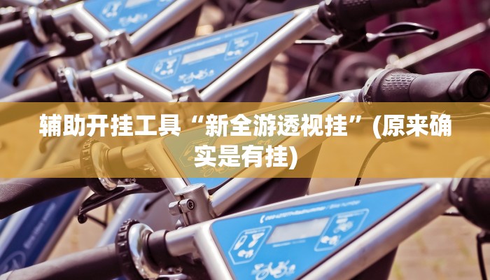 辅助开挂工具“新全游透视挂”(原来确实是有挂)