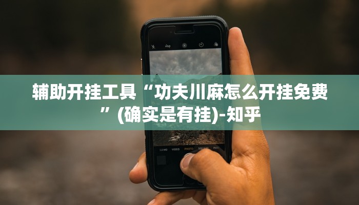 辅助开挂工具“功夫川麻怎么开挂免费”(确实是有挂)-知乎