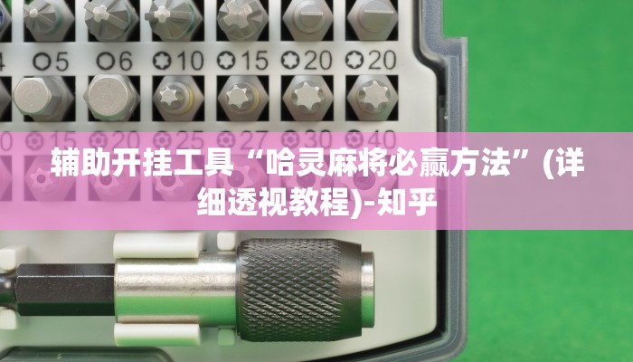 辅助开挂工具“哈灵麻将必赢方法”(详细透视教程)-知乎