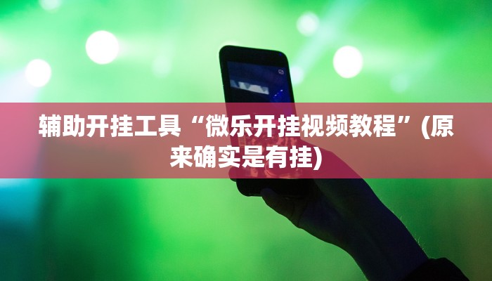 辅助开挂工具“微乐开挂视频教程”(原来确实是有挂)