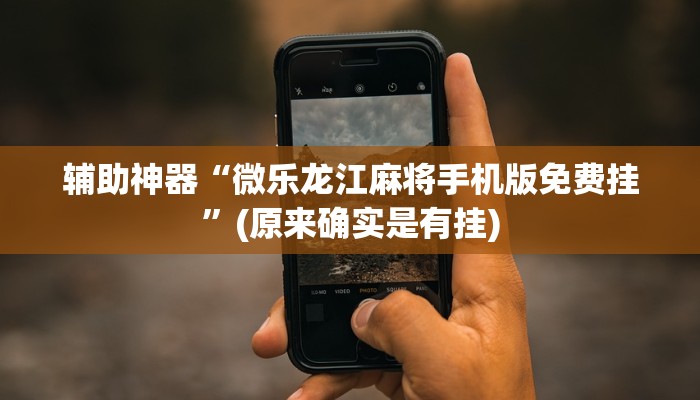 辅助神器“微乐龙江麻将手机版免费挂”(原来确实是有挂)