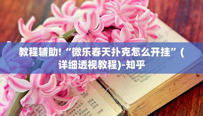 教程辅助!“微乐春天扑克怎么开挂”(详细透视教程)-知乎