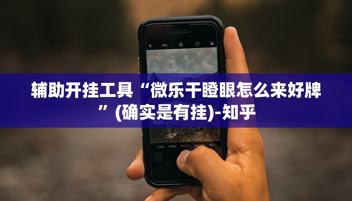 辅助开挂工具“微乐干瞪眼怎么来好牌”(确实是有挂)-知乎