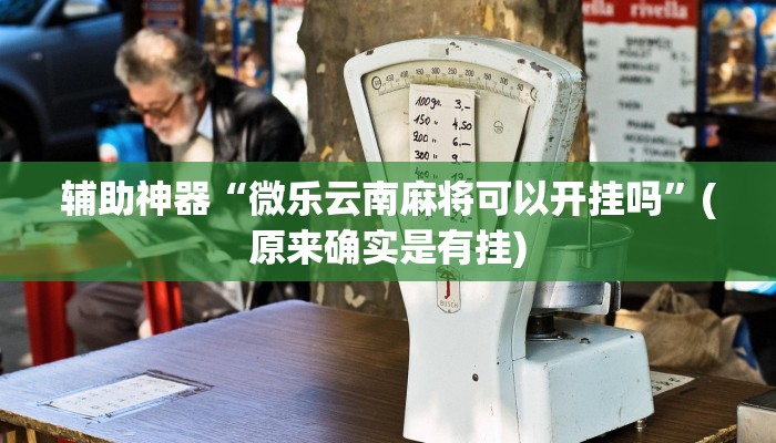 辅助神器“微乐云南麻将可以开挂吗”(原来确实是有挂)