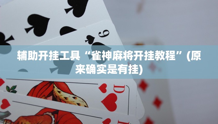 辅助开挂工具“雀神麻将开挂教程”(原来确实是有挂)