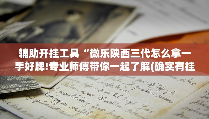 辅助开挂工具“微乐陕西三代怎么拿一手好牌!专业师傅带你一起了解(确实有挂)