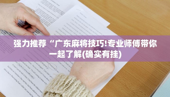 强力推荐“广东麻将技巧!专业师傅带你一起了解(确实有挂)