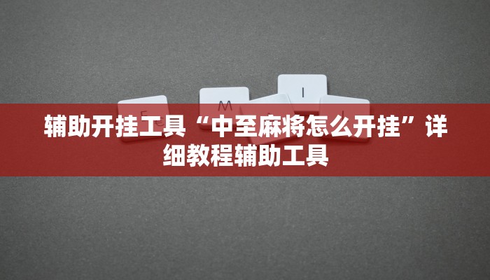 辅助开挂工具“中至麻将怎么开挂”详细教程辅助工具