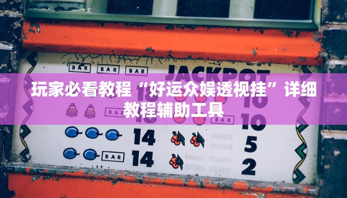 玩家必看教程“好运众娱透视挂”详细教程辅助工具