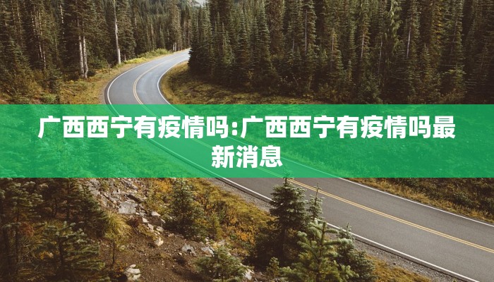 广西西宁有疫情吗:广西西宁有疫情吗最新消息