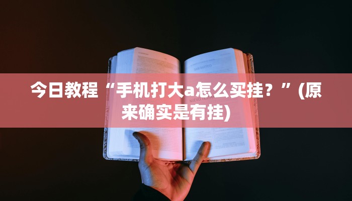 今日教程“手机打大a怎么买挂？”(原来确实是有挂)