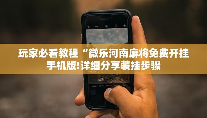 玩家必看教程“微乐河南麻将免费开挂手机版!详细分享装挂步骤