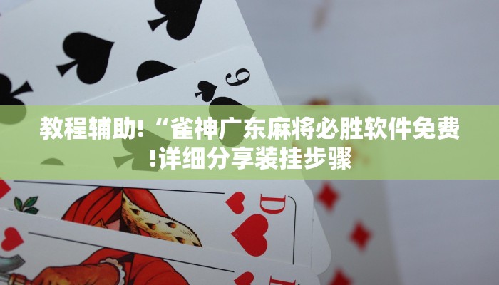 教程辅助!“雀神广东麻将必胜软件免费!详细分享装挂步骤