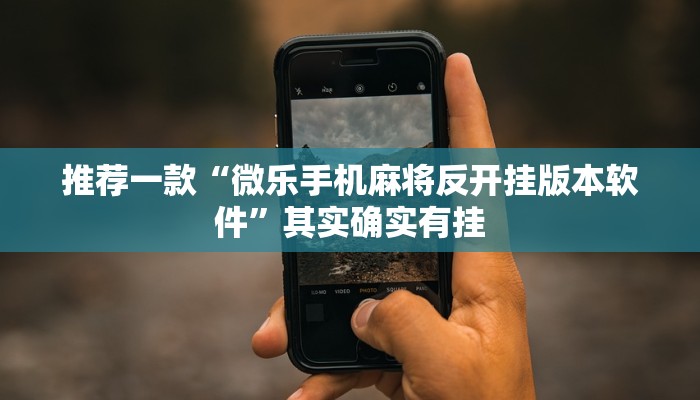 推荐一款“微乐手机麻将反开挂版本软件”其实确实有挂