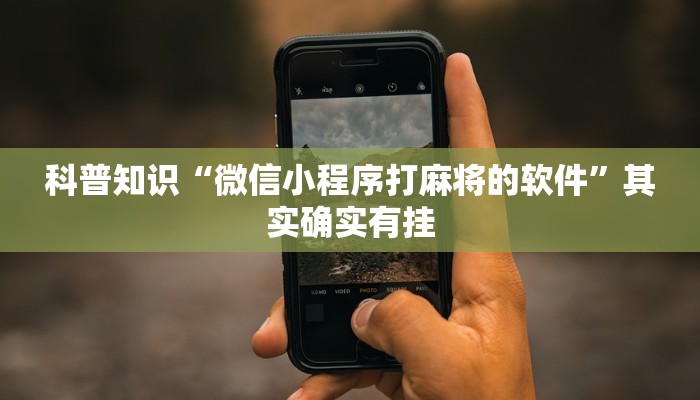 科普知识“微信小程序打麻将的软件”其实确实有挂