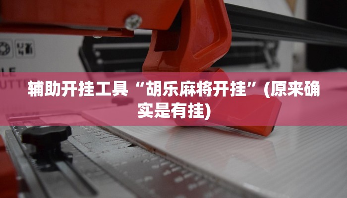 辅助开挂工具“胡乐麻将开挂”(原来确实是有挂)