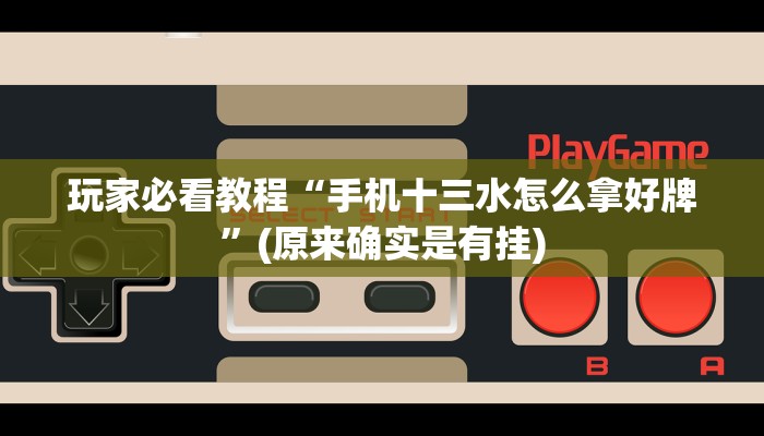 玩家必看教程“手机十三水怎么拿好牌”(原来确实是有挂)