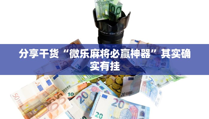 分享干货“微乐麻将必赢神器”其实确实有挂
