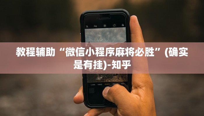教程辅助“微信小程序麻将必胜”(确实是有挂)-知乎
