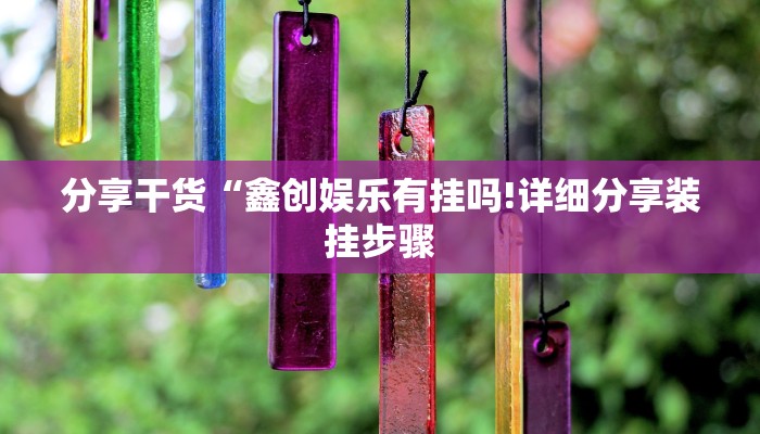 分享干货“鑫创娱乐有挂吗!详细分享装挂步骤