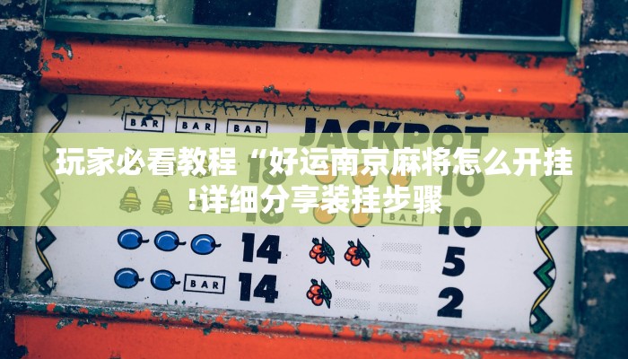 玩家必看教程“好运南京麻将怎么开挂!详细分享装挂步骤