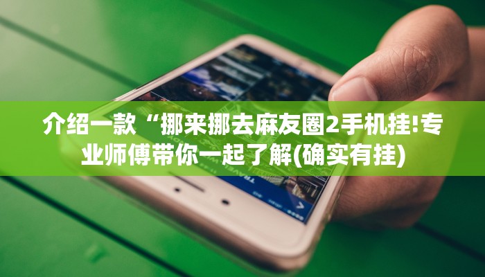 介绍一款“挪来挪去麻友圈2手机挂!专业师傅带你一起了解(确实有挂)