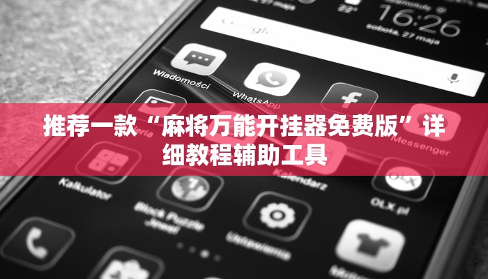 推荐一款“麻将万能开挂器免费版”详细教程辅助工具