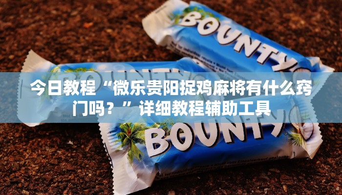 今日教程“微乐贵阳捉鸡麻将有什么窍门吗？”详细教程辅助工具