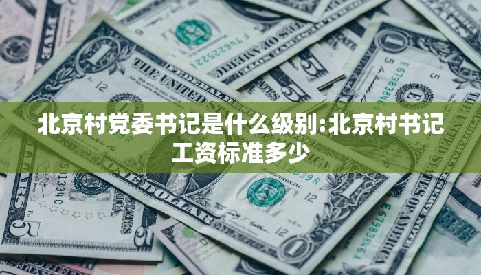 北京村党委书记是什么级别:北京村书记工资标准多少 北京村党委书记是什么级别:北京村书记工资标准多少