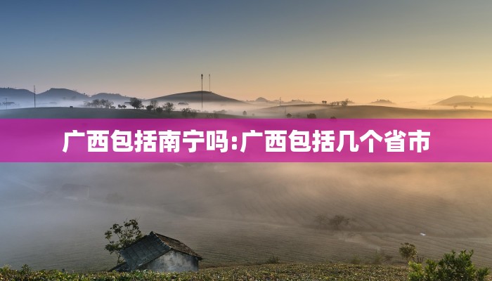 广西包括南宁吗:广西包括几个省市