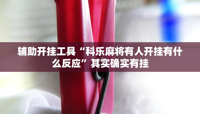 辅助开挂工具“科乐麻将有人开挂有什么反应”其实确实有挂