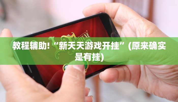 教程辅助!“新天天游戏开挂”(原来确实是有挂)