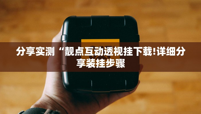 分享实测“靓点互动透视挂下载!详细分享装挂步骤