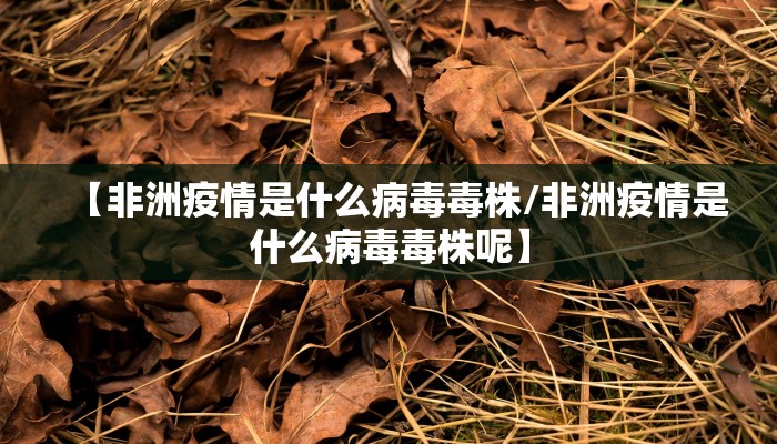 【非洲疫情是什么病毒毒株/非洲疫情是什么病毒毒株呢】