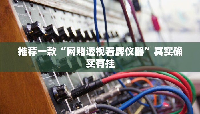 推荐一款“网赌透视看牌仪器”其实确实有挂
